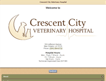 Tablet Screenshot of crescentcityvet.com